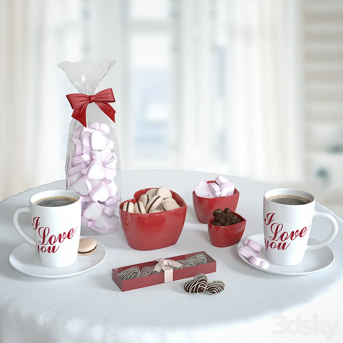valentine's coffee set